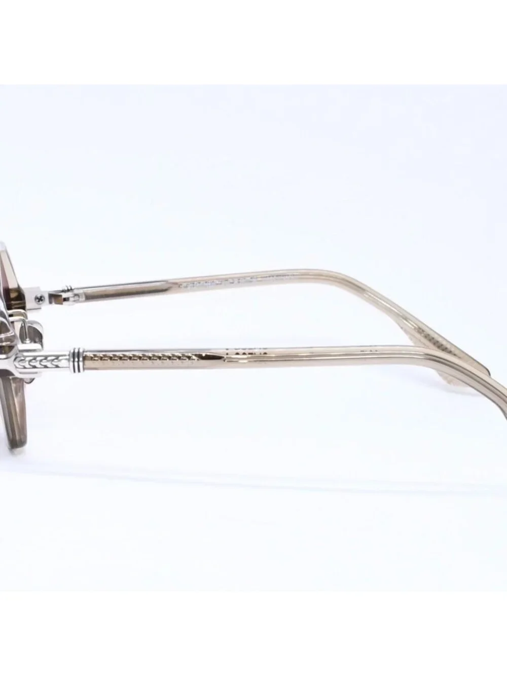 Chrome Hearts Clitco-a Sunglasses Eyewear 46 Flairnie Octagon Clear Olive